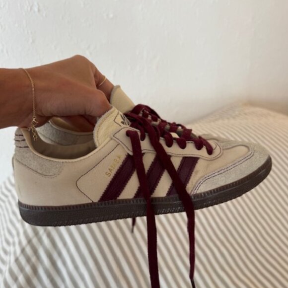 Adidas Samba Burgundy Cream 8 - Picture 1 of 8